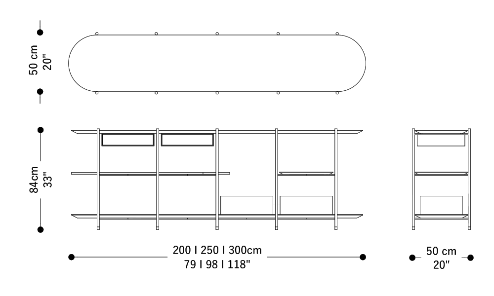 Image of the main dimensions of the product